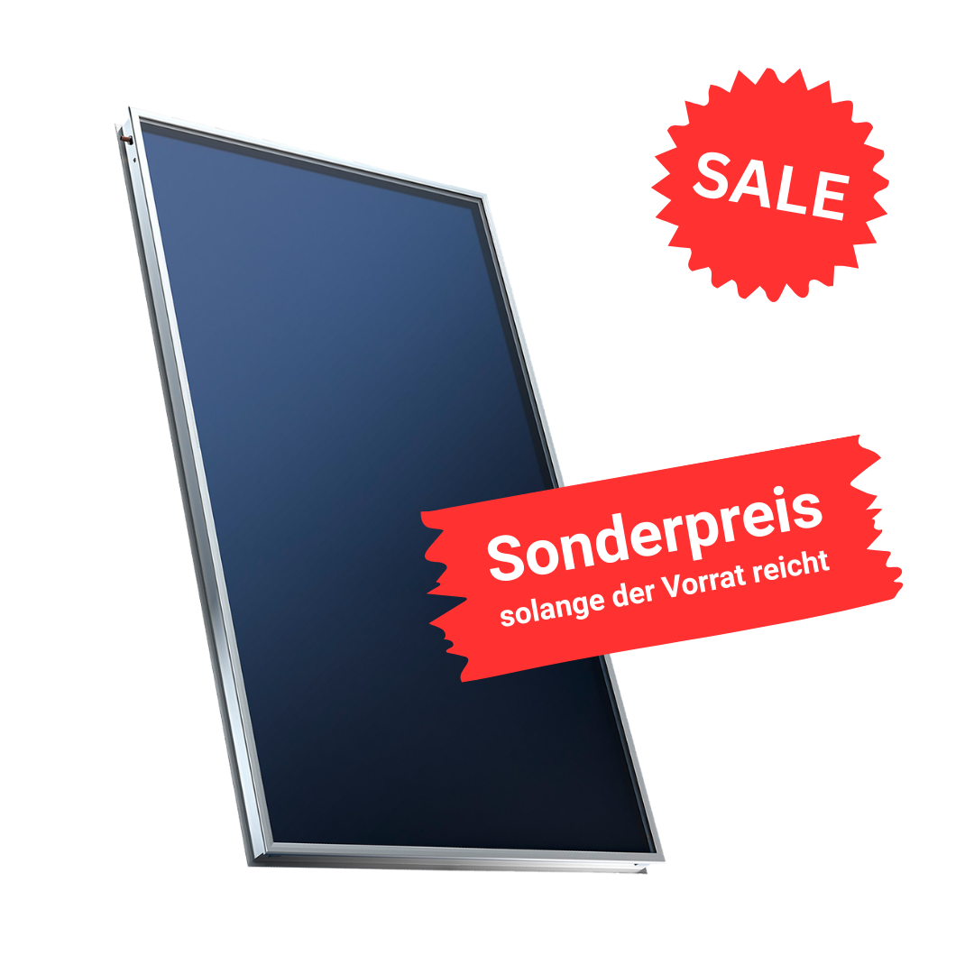 Hochleistungs-Flachkollektor AS-Sunline 2100 (alu) Fläche 2,06 m², Mäander, 1954x1054x80, Montagebreite 1102mm