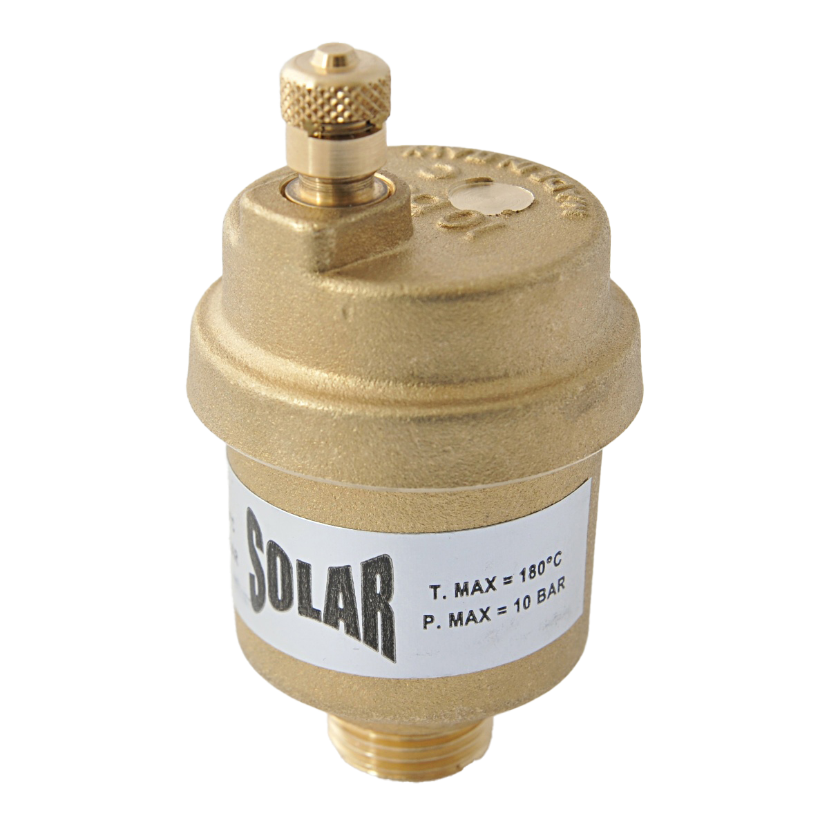 Solar-Automatikentlüfter 3/8" ohne Kugelhahn, 180 °C (kurzzeitig max. 200 °C), bis 10 bar