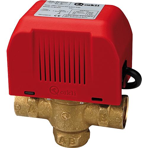 3-Wege-Ventil 3/4"IG mit Motor (Solar + Heizung) 230 V kvs ca. 2,4