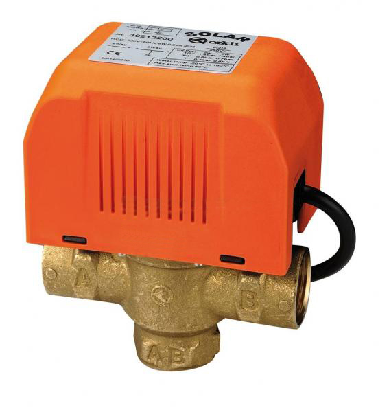 tempa000127_01 Dreiwegeventil 1"AG fld. mit Motor (Solar + Heizung) 230V