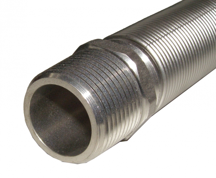 Flex-Schlauch ausziehbar DN25, 500-1000mm 1"AG x 1" ÜWM