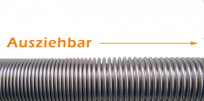 Flex-Schlauch ausziehbar DN40, 200-350 mm 1 1/2" AG x 1 1/2" ÜWM