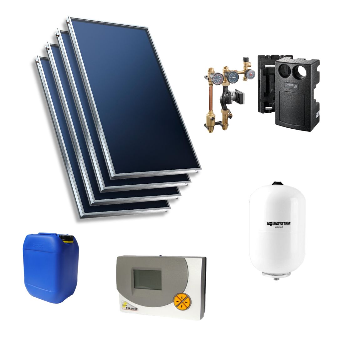 Solar Paket SL 4 (mit AS-Sunline 2100-Kollektoren) bestehend aus: