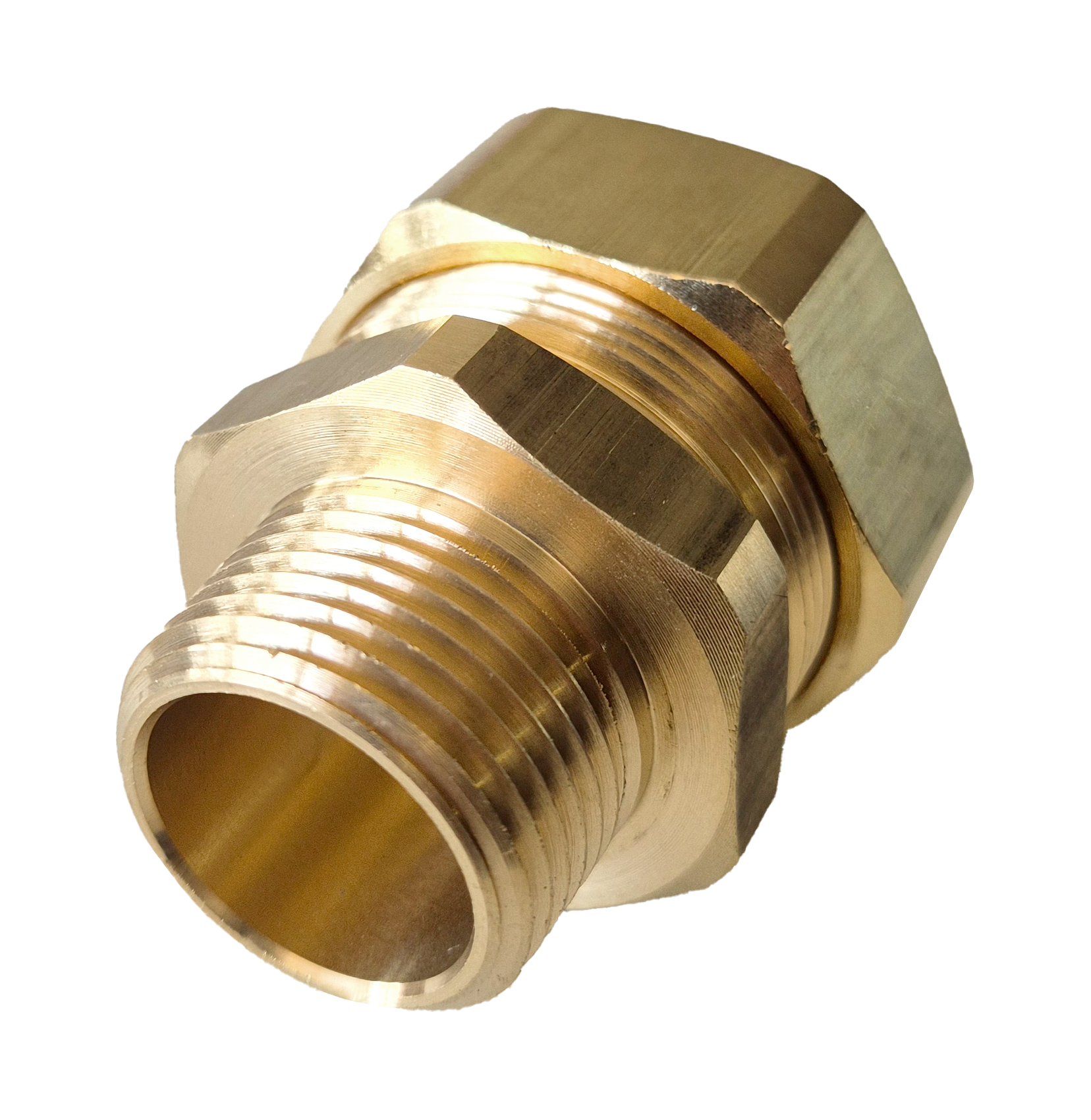 Wellrohrverschraubung metallisch dichtend auf Außengewinde nur für weitgewelltes Edelstahlwellrohr