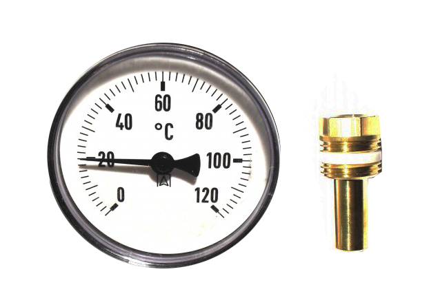 Thermometer mit Einschraubhülse 1/2" (f. Ladepumpenset)