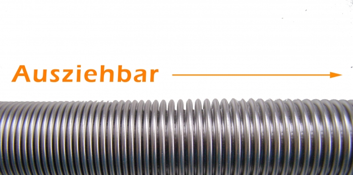 Flex-Schlauch ausziehbar, 2xÜ-Mutter 3/4", DN20, 1000-2000mm 2 x 3/4" ÜWM