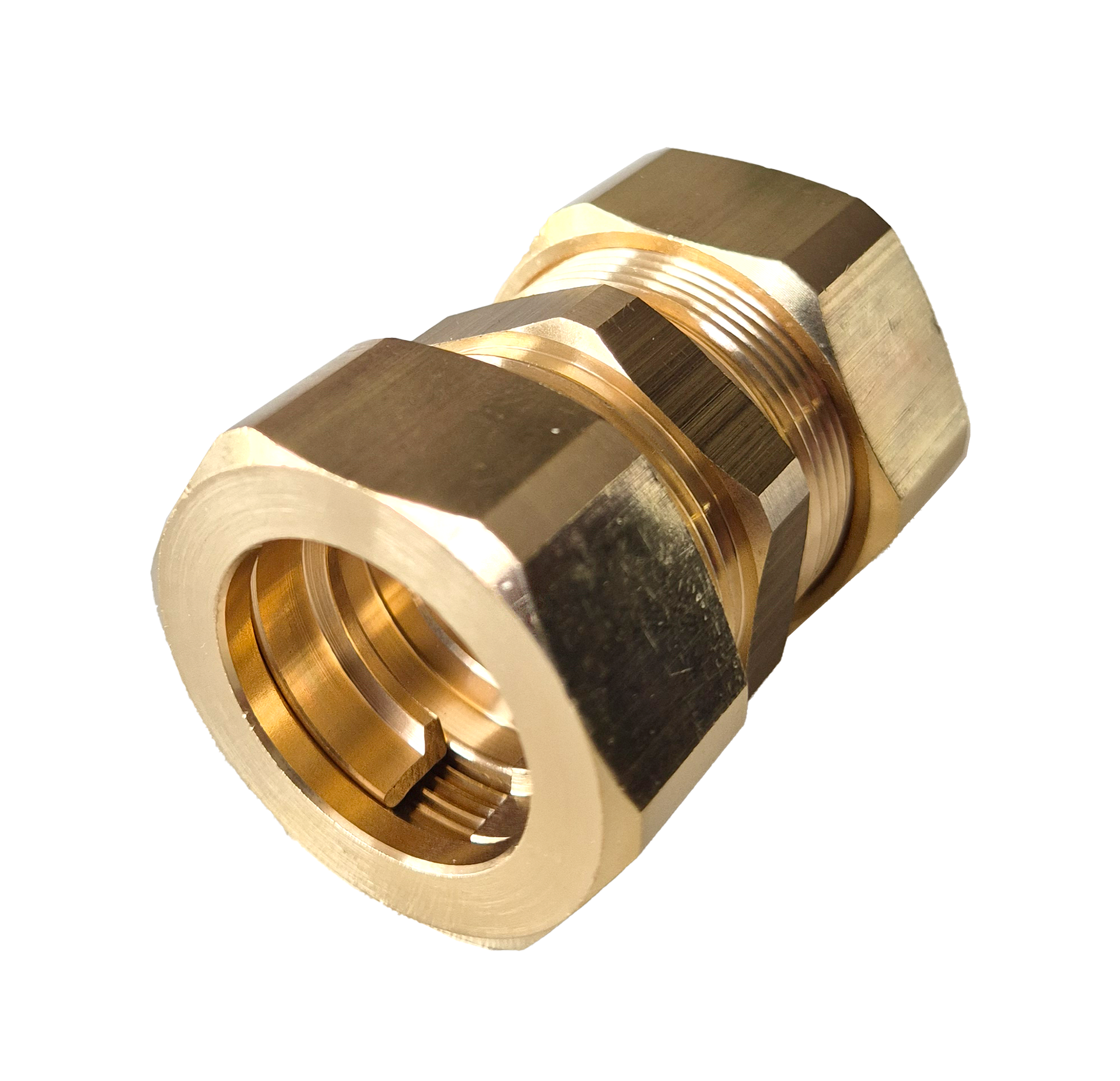 Verbinder Wellrohrverschraubung metallisch dichtend (Kupplung) nur für weitgewelltes Edelstahlwellrohr