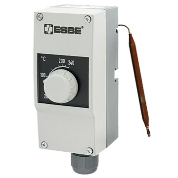 Rauchgas-Thermostat, Umschaltkont. ca. 40-240 °C (max. 500 °C) mit Kapillar 1,15 m (z.B. für Tauchhülse RGT-20247)