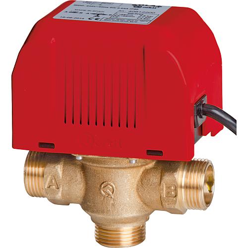 3-Wege-Ventil 3/4"AG mit Motor (Solar + Heizung) 230V kvs ca. 2,4