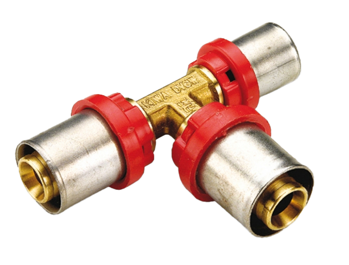 PTR Mittelabgang erweitert Press-T-Stück Mittelabgang erweitert